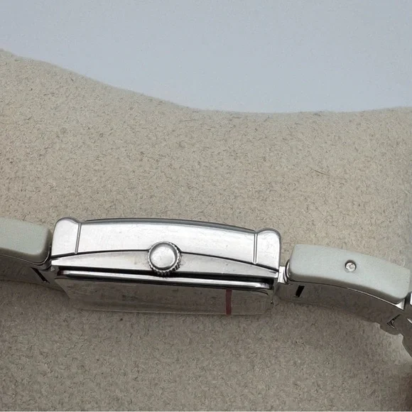 Fossil ES2050 MOP Dial White Ceramic Stainless Steel Link Watch